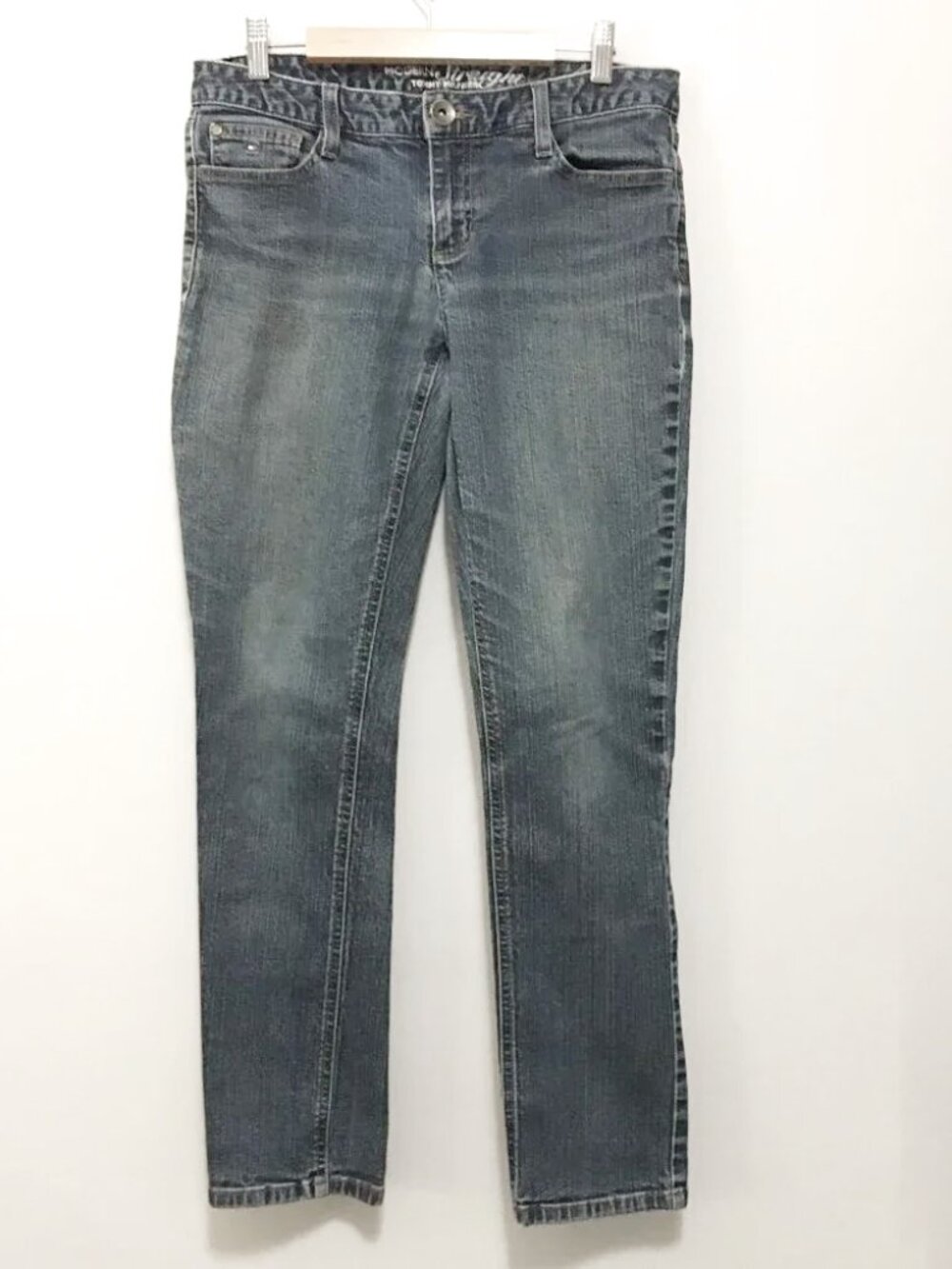 Tommy Hilfiger Modern Straight Jeans Size 30 10 Dark Blue Stretch Denim